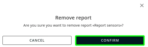 Removing of the report